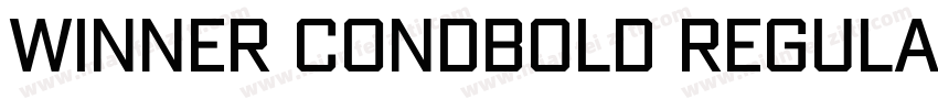 Winner CondBold Regular字体转换